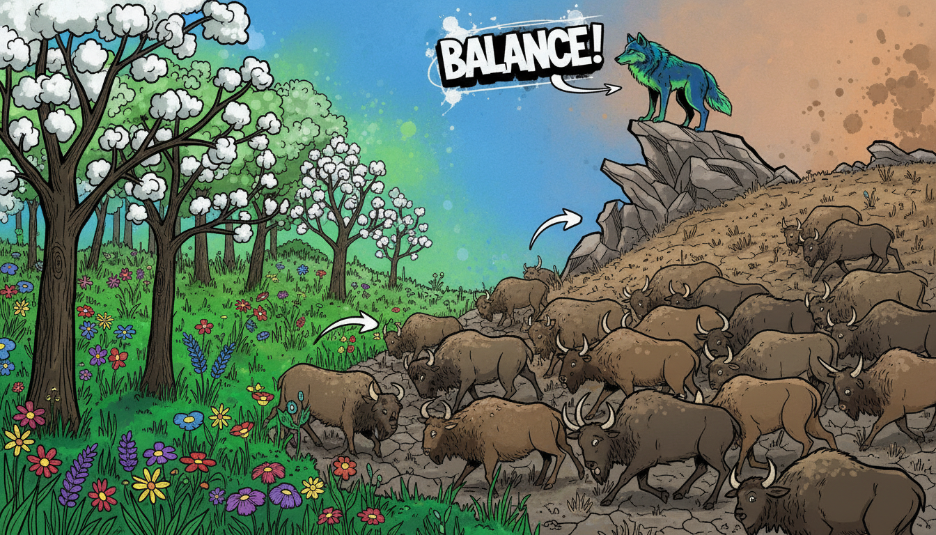 How Do Elk and Bison Populations Affect Cottonwood Growth?