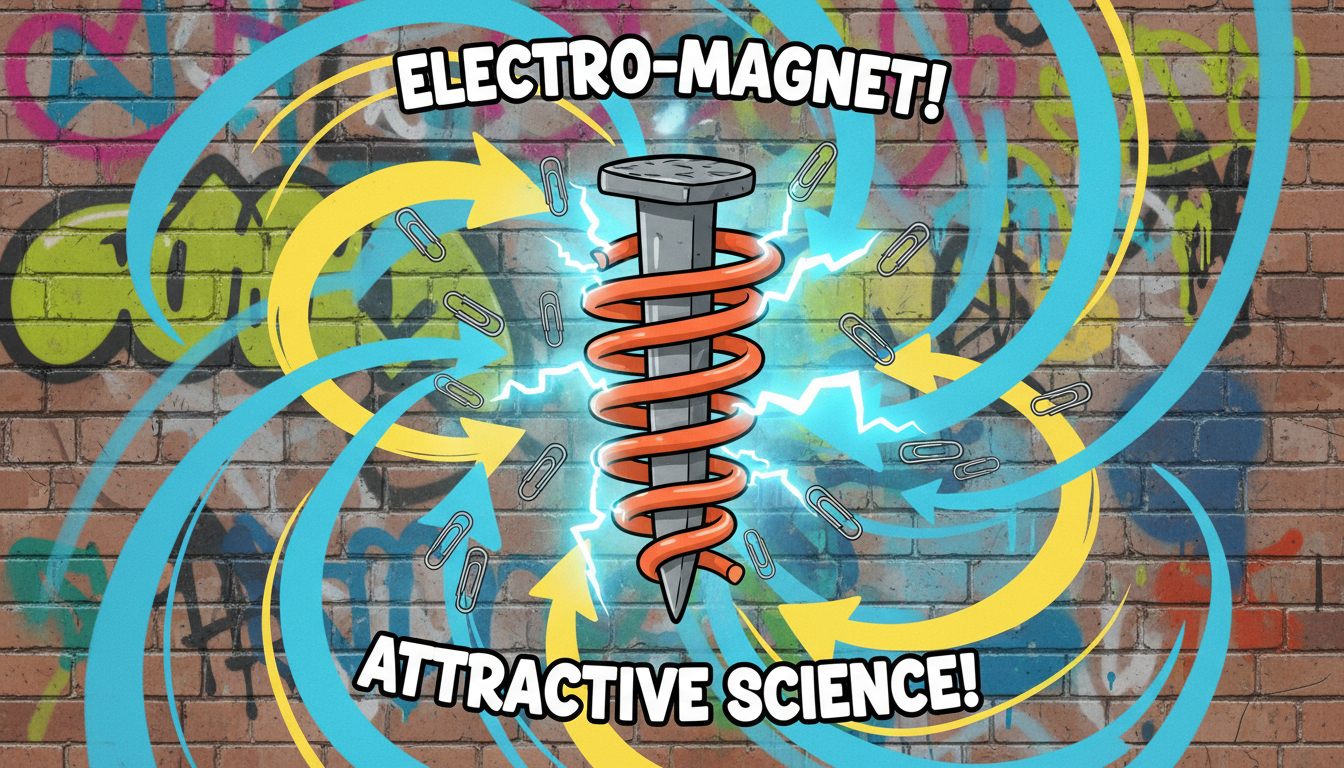 How Does a Coiled Wire Create Magnetic Force in an Electromagnet?