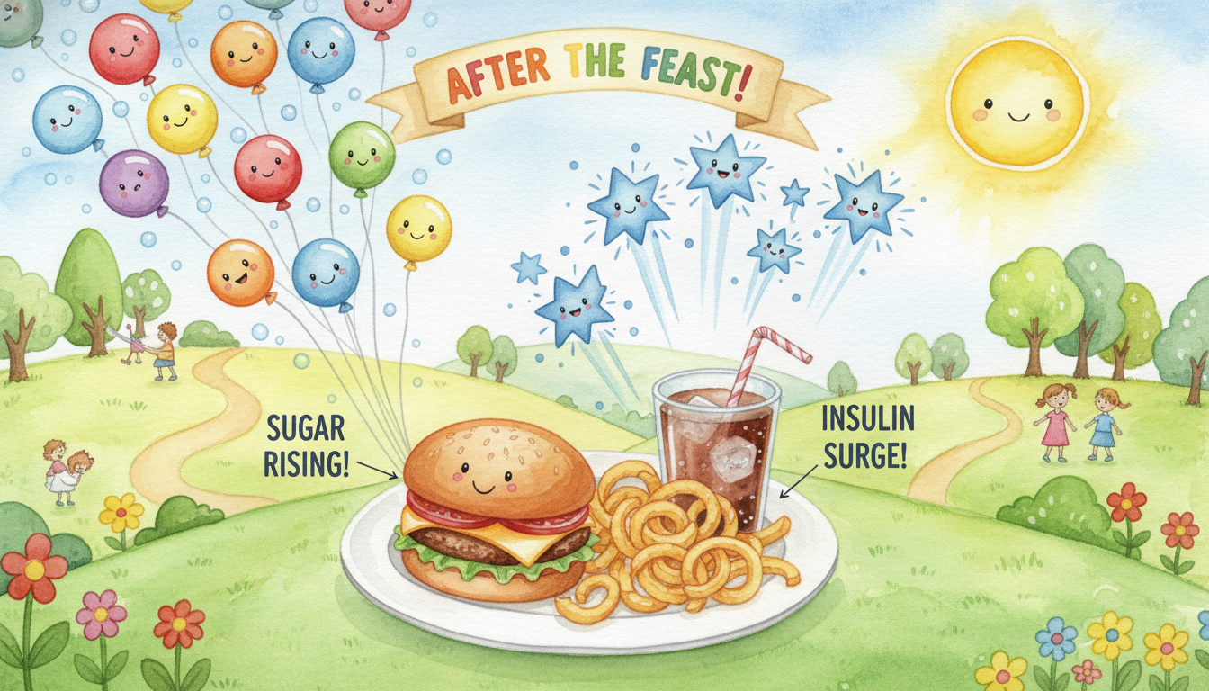 What Changes Occur in Blood Glucose and Insulin After a Meal?